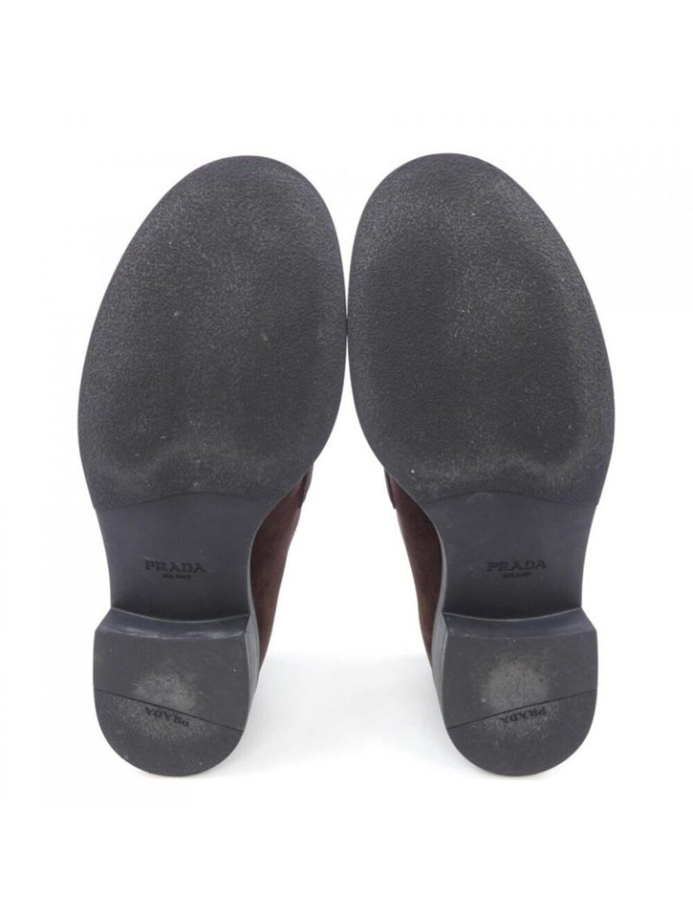 ★SOLD★ Prada Suede Loafers Triangle Logo 1 D329 N Shoes - Picture 5 of 7